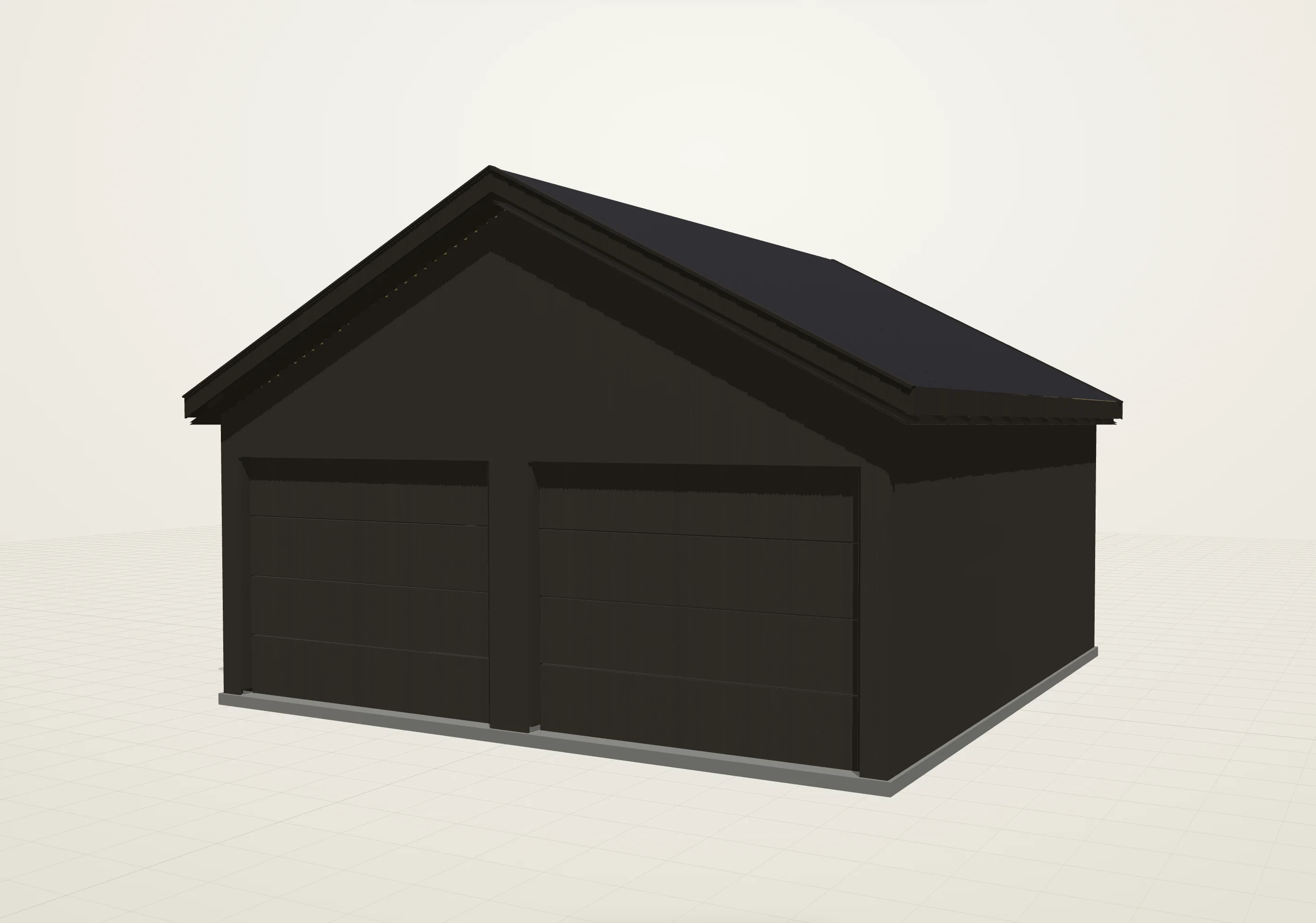 Garasje tegnet i Minios 3D-designverktøy